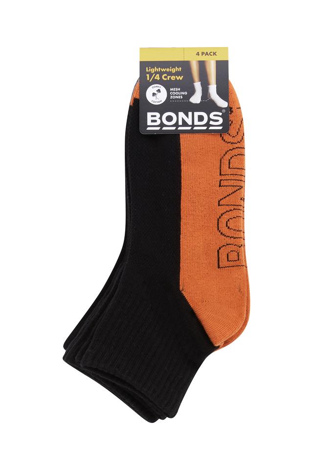 Kids Logo Light Quarter Crew Socks 4 Pack