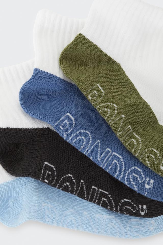 Kids Logo Light Quarter Crew Socks 4 Pack