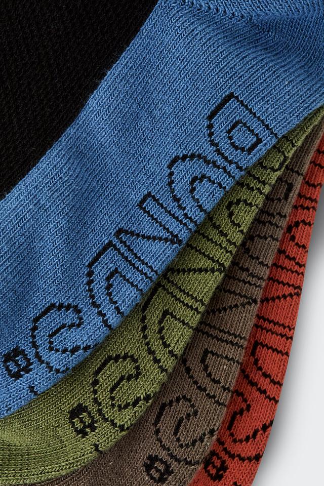 Kids Logo Light Quarter Crew Socks 4 Pack