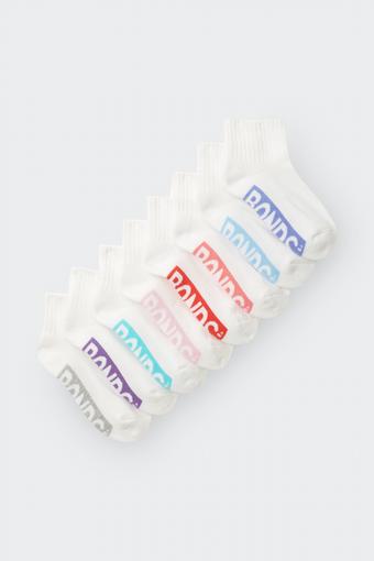 Kids Logo Quarter Crew Socks 8 Pack (Pack 01)