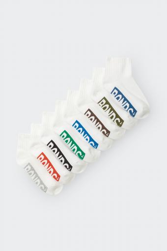 Kids Logo Quarter Crew Socks 8 Pack (Pack 02)