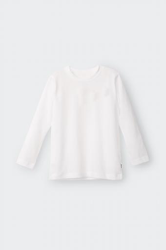 Kids Long Sleeve Crew Tee (Nu White)