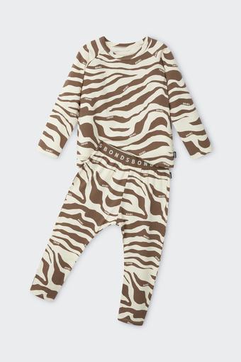 Kids Long Sleeve Sleep Set (Zebra Dash Sleep)
