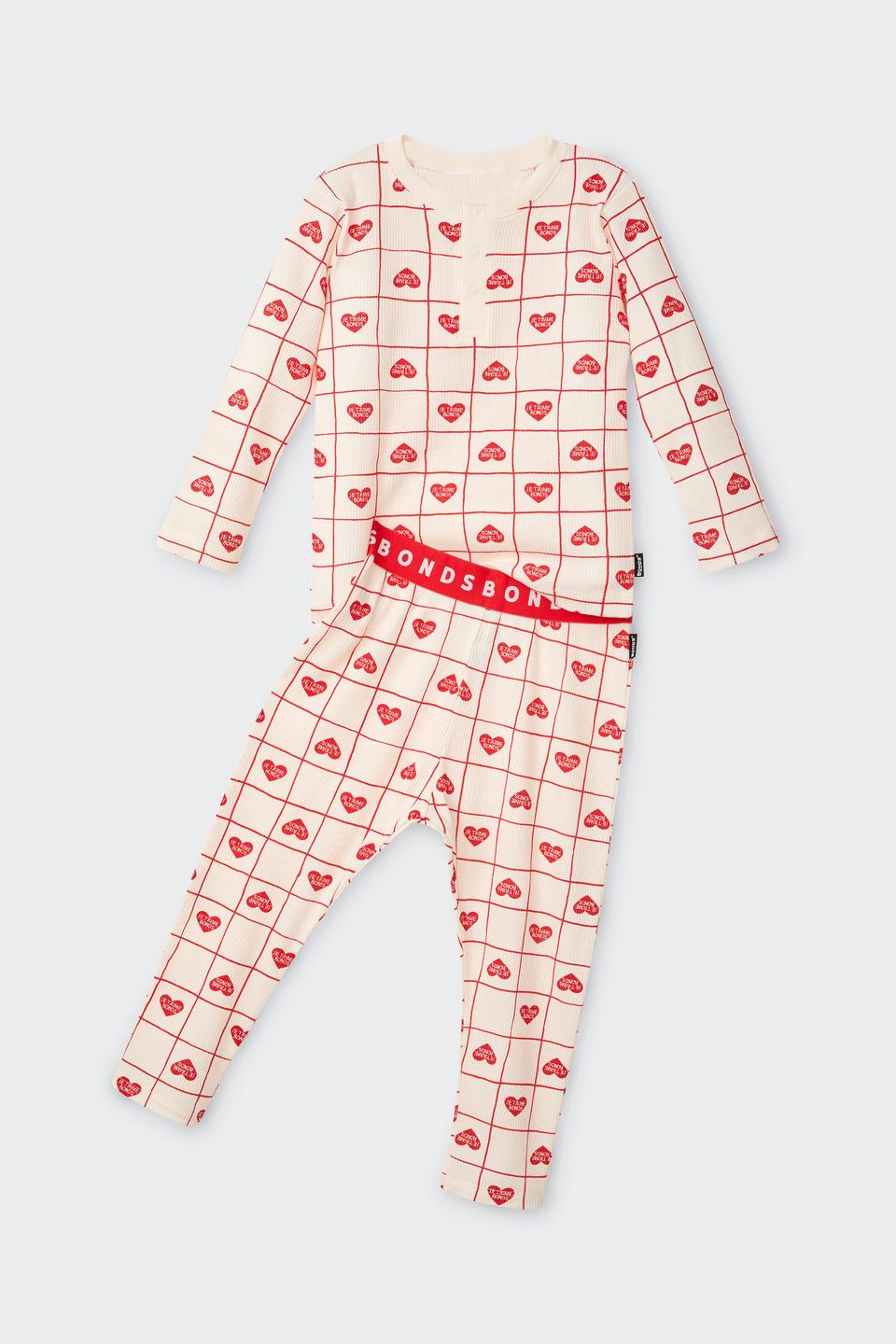 Kids Long Sleeve Waffle Sleep Set