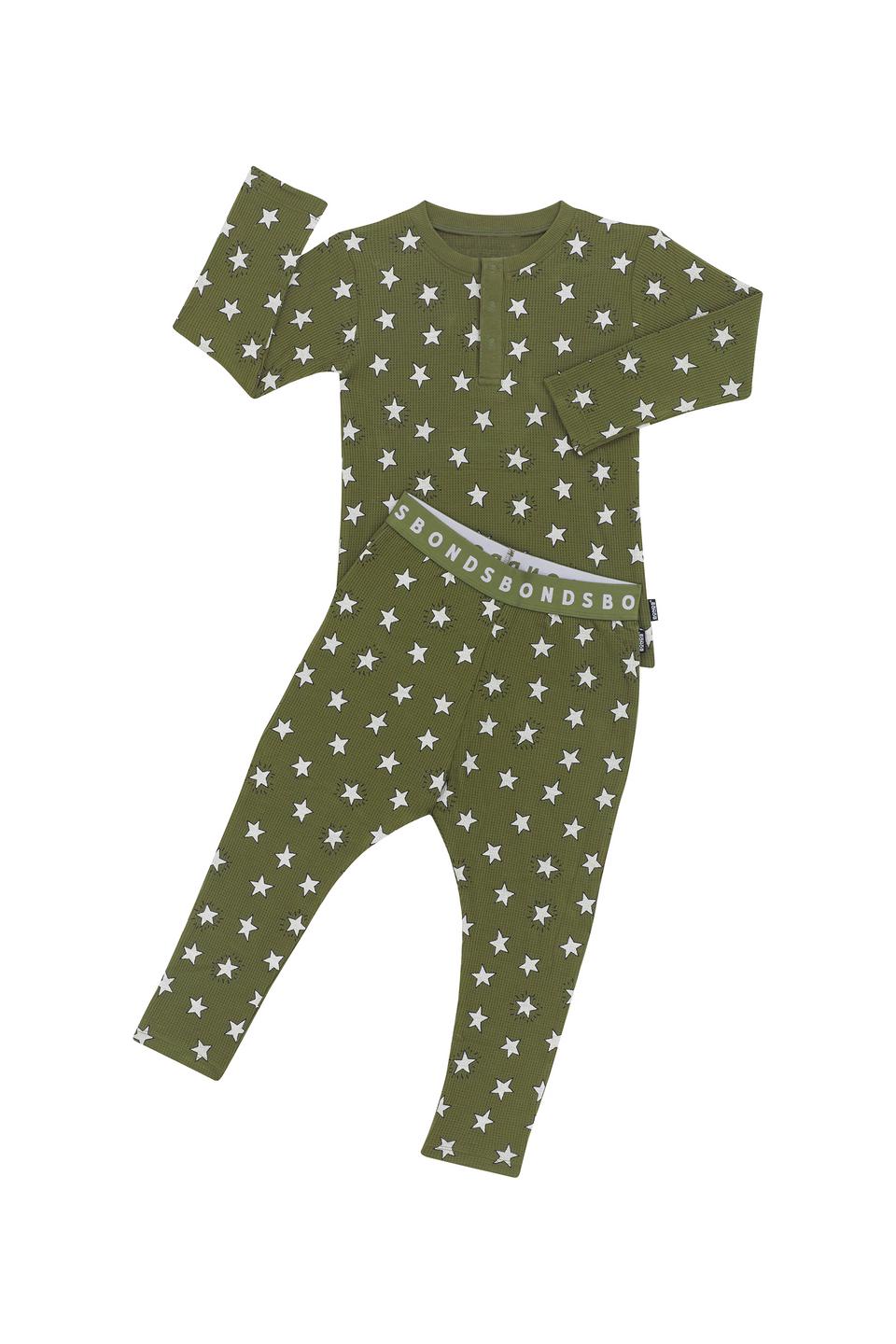Kids Long Sleeve Waffle Sleep Set