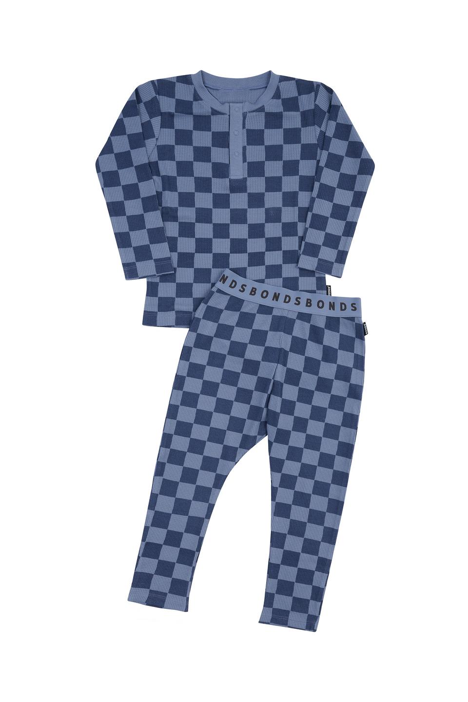 Kids Long Sleeve Waffle Sleep Set