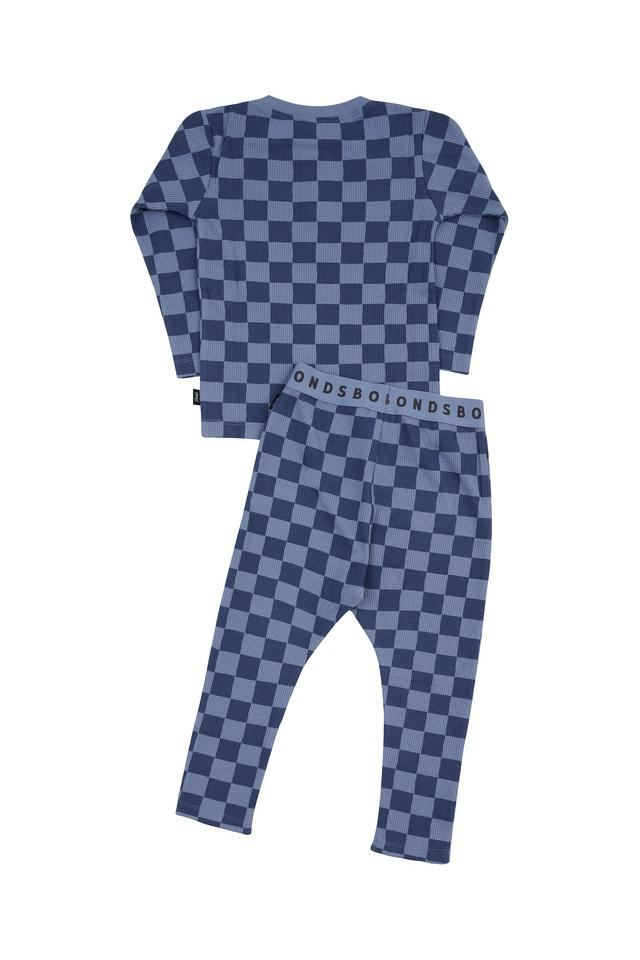 Kids Long Sleeve Waffle Sleep Set