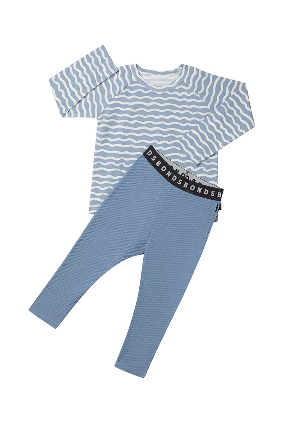 Kids Long Sleeve Waffle Sleep Set