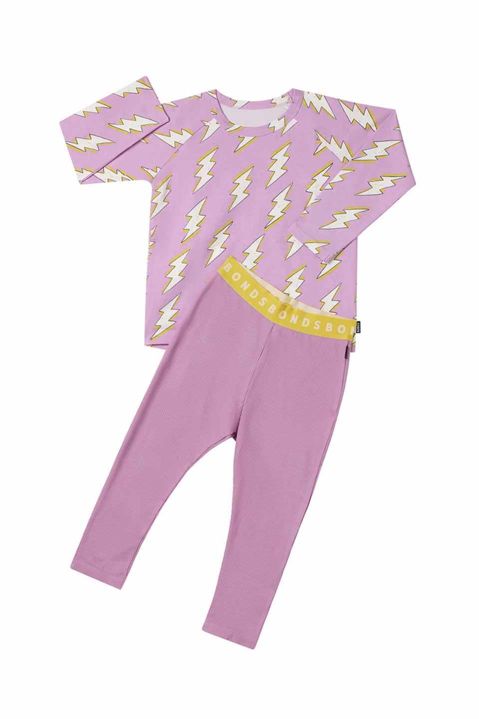 Kids Long Sleeve Waffle Sleep Set