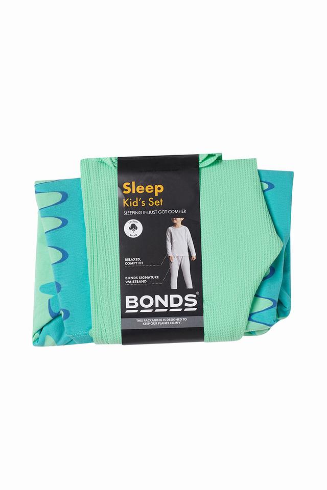 Kids Long Sleeve Waffle Sleep Set