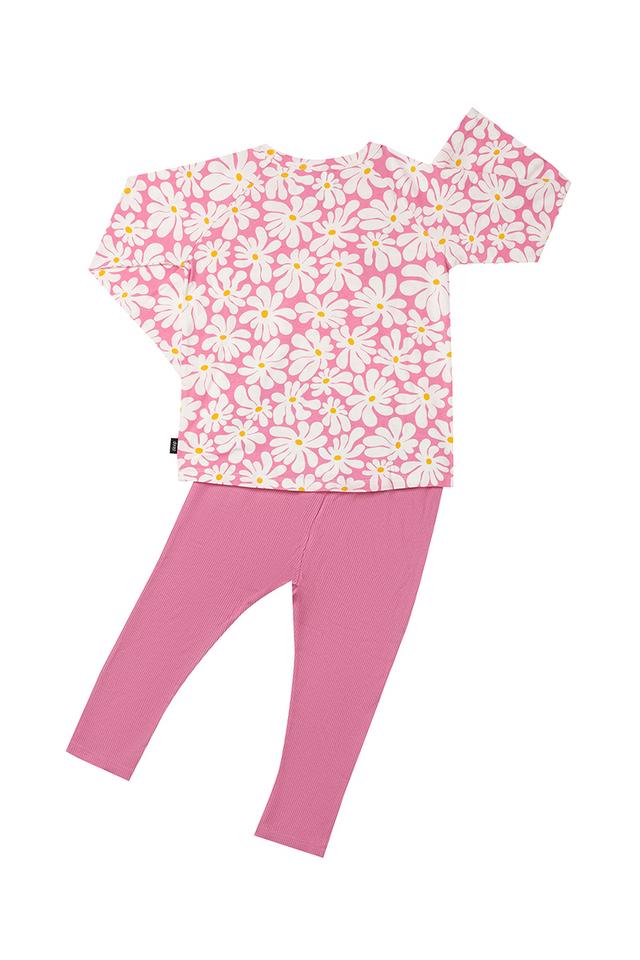 Kids Long Sleeve Waffle Sleep Set