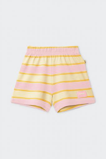 Kids Rugby Shorts (Classic Rugby Stripe Pink)