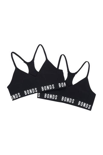 Kids Super Stretchies Racer Crop 2 Pack (Black)