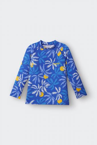 Kids Swim Long Sleeve Rashie (Palm Oasis)
