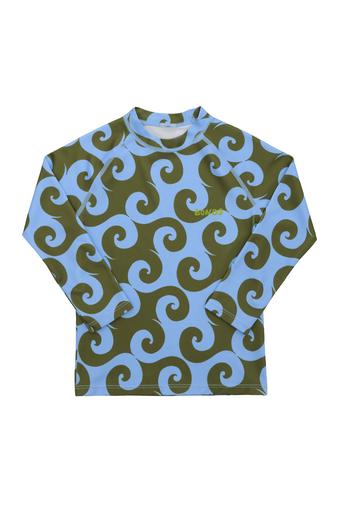 Kids Swim Long Sleeve Rashie (Ride The Wave)