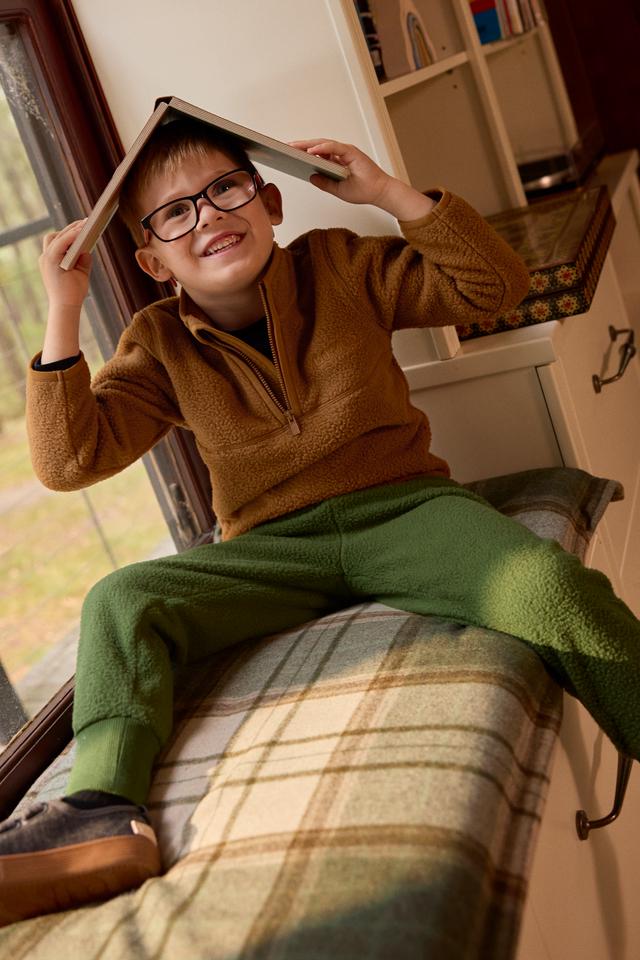 Kids Teddy Fleece Half Zip Pullover