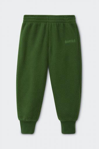 Kids Teddy Fleece Trackie (Forest Moss)