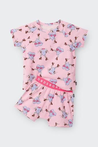 Kids Tee Sleep Set (Heart Beats Pink)