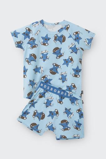 Kids Tee Sleep Set (Star Shred Blue)