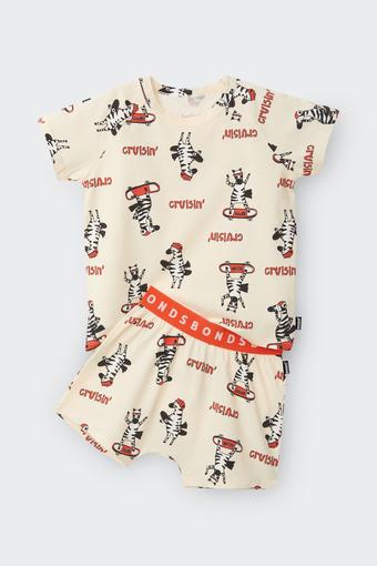 Kids Tee Sleep Set (Zig Zag Zoom Zebra)