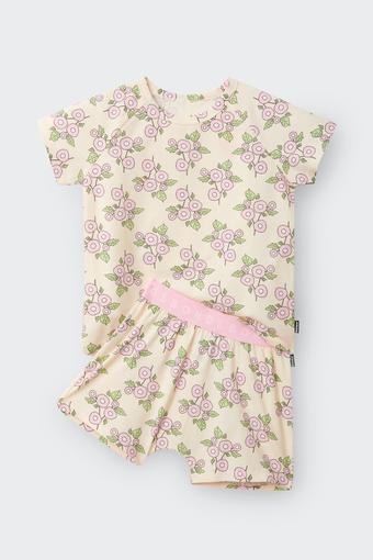 Kids Tee Sleep Set (Sweet Summer Bloom Pink)