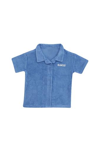 Kids Terry Towelling Short Sleeve Shirt (Denim Fade)