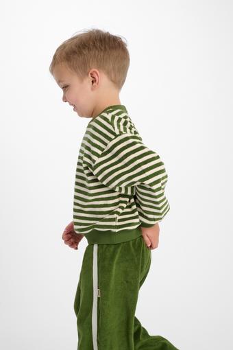 Kids Terry Towelling Pullover (Bonds Medium Breton Stripe Khaki)