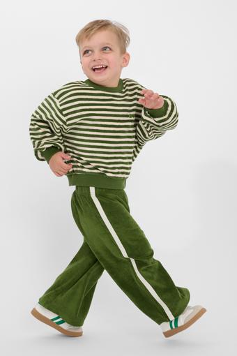 Kids Terry Towelling Wide Leg Pant (Forest Moss)