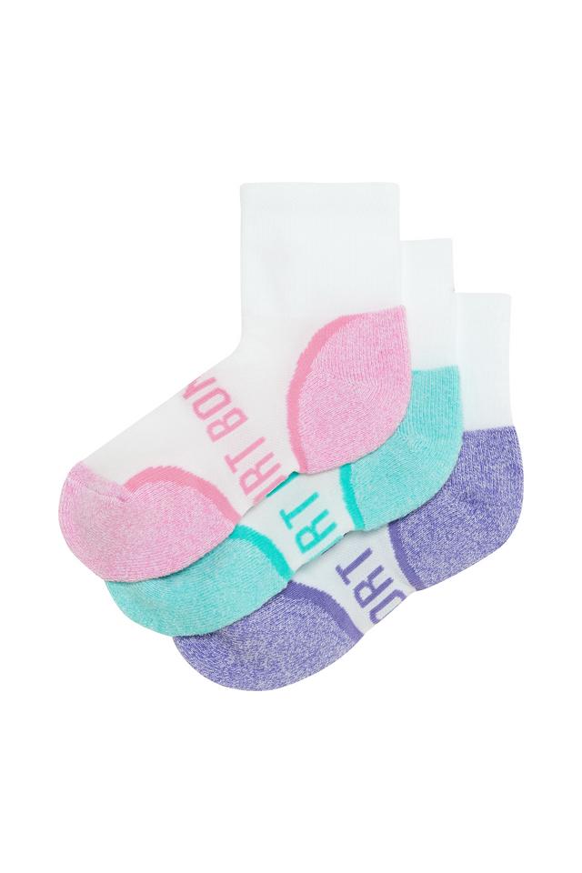 Kids Ultimate Comfort Quarter Crew Socks 3 Pack