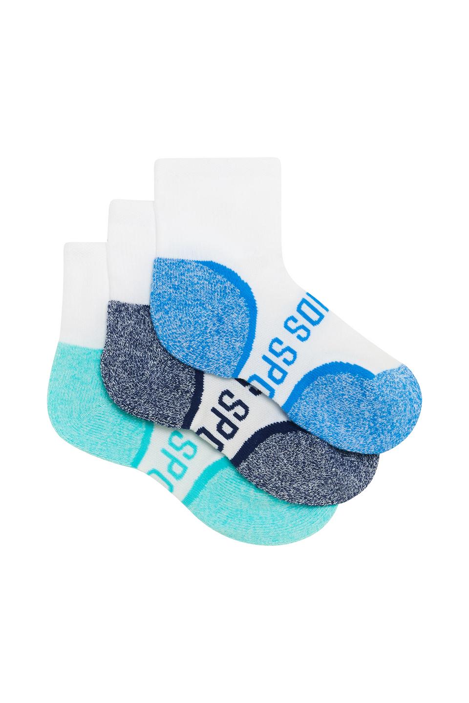 Kids Ultimate Comfort Quarter Crew Socks 3 Pack