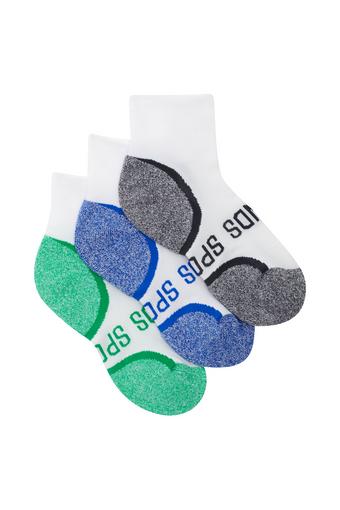 Kids Ultimate Comfort Quarter Crew Socks 3 Pack (Boys White)