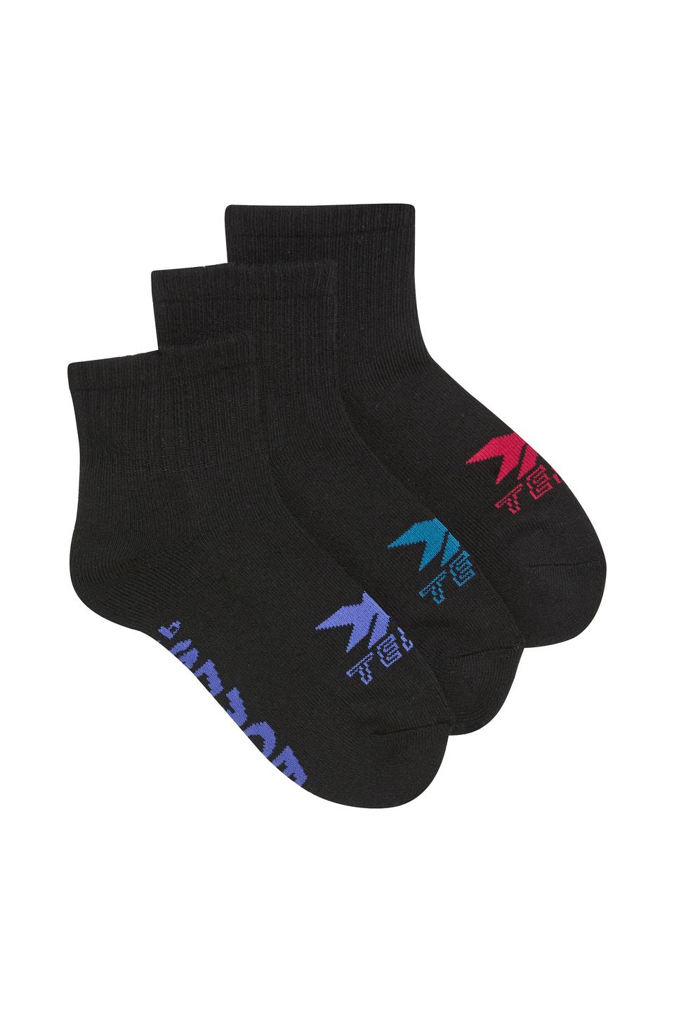 Kids X-Temp Quarter Crew Socks 3 Pack
