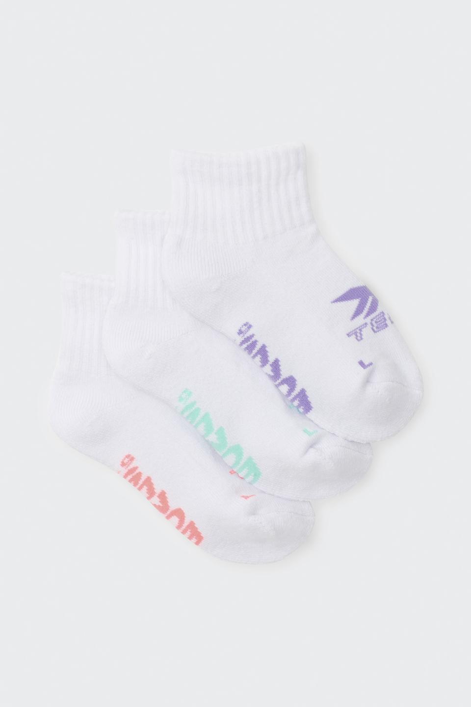 Kids X-Temp Quarter Crew Socks 3 Pack