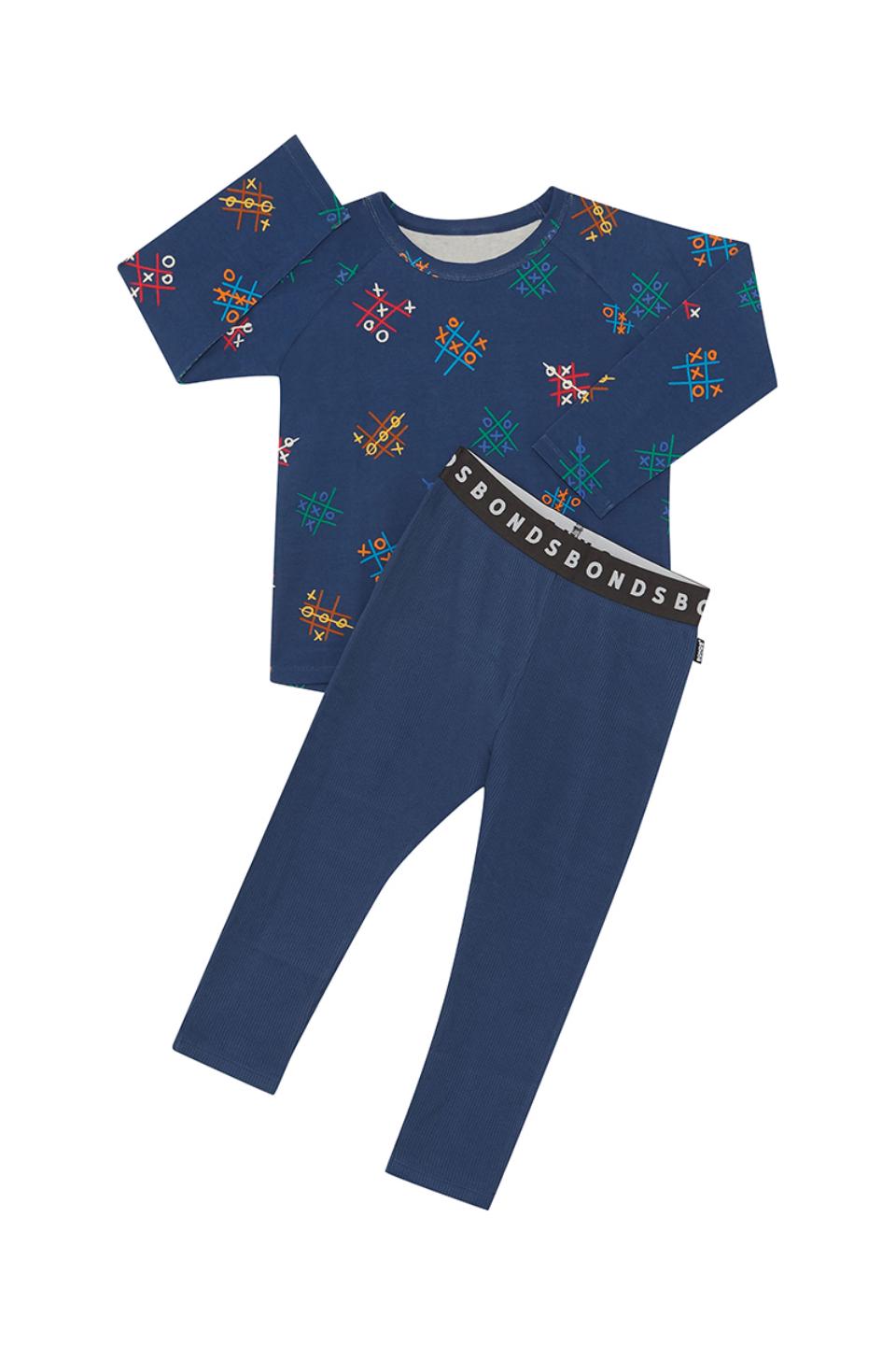 Kids Long Sleeve Waffle Sleep Set