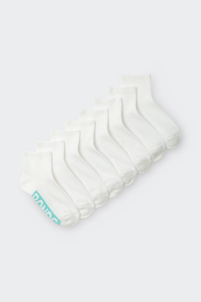 Womens Logo Cushioned Quarter Crew Socks 8 Pack