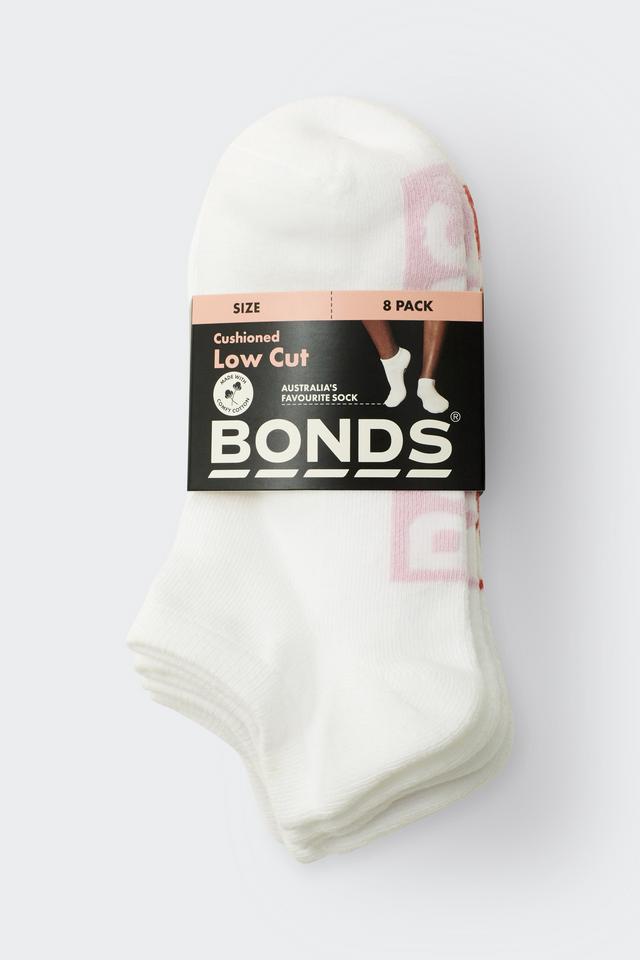 Womens Logo Cushioned Low Cut Socks 8 Pack