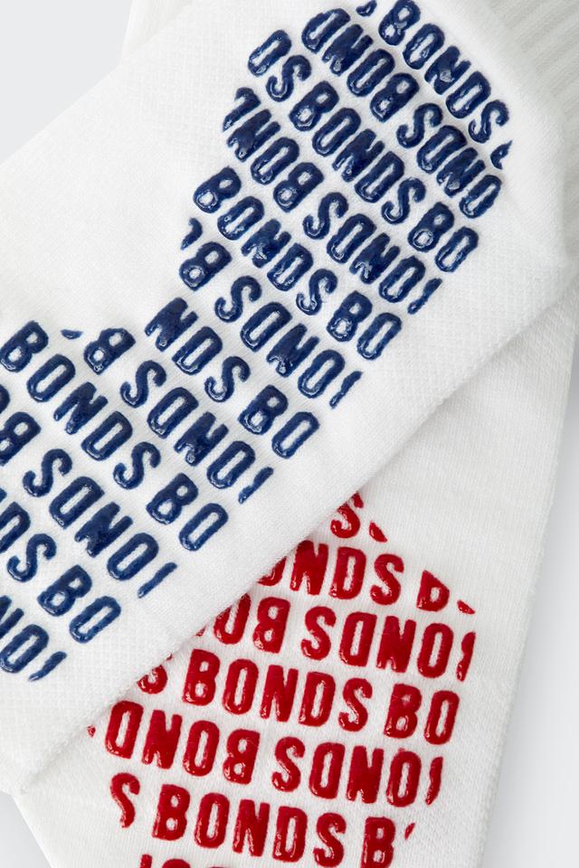 Womens Stripe Grip Half Crew Socks 2 Pack