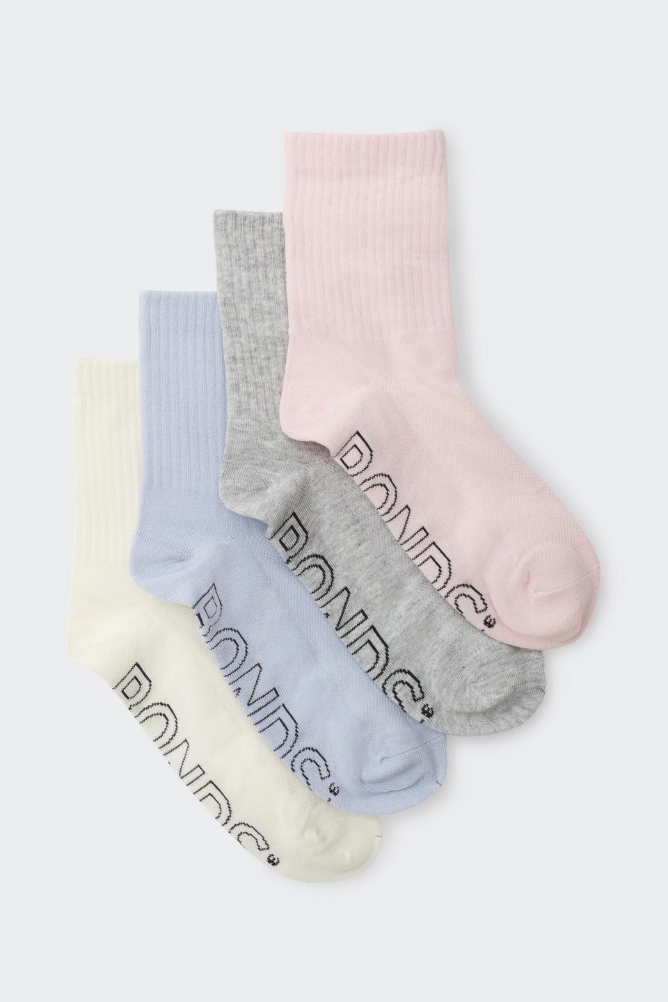 Womens Logo Light Half Crew Socks 4 Pack