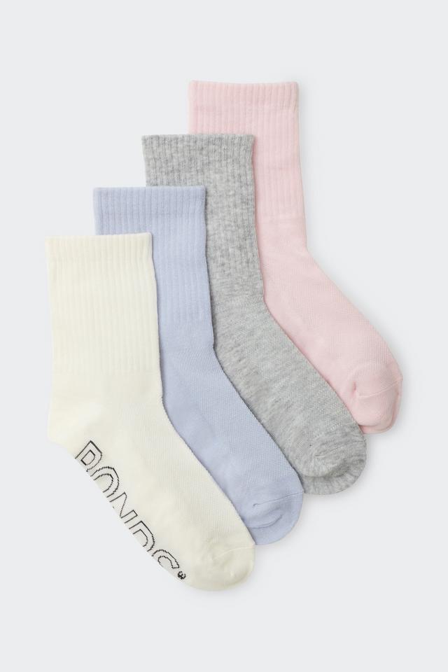 Womens Logo Light Half Crew Socks 4 Pack