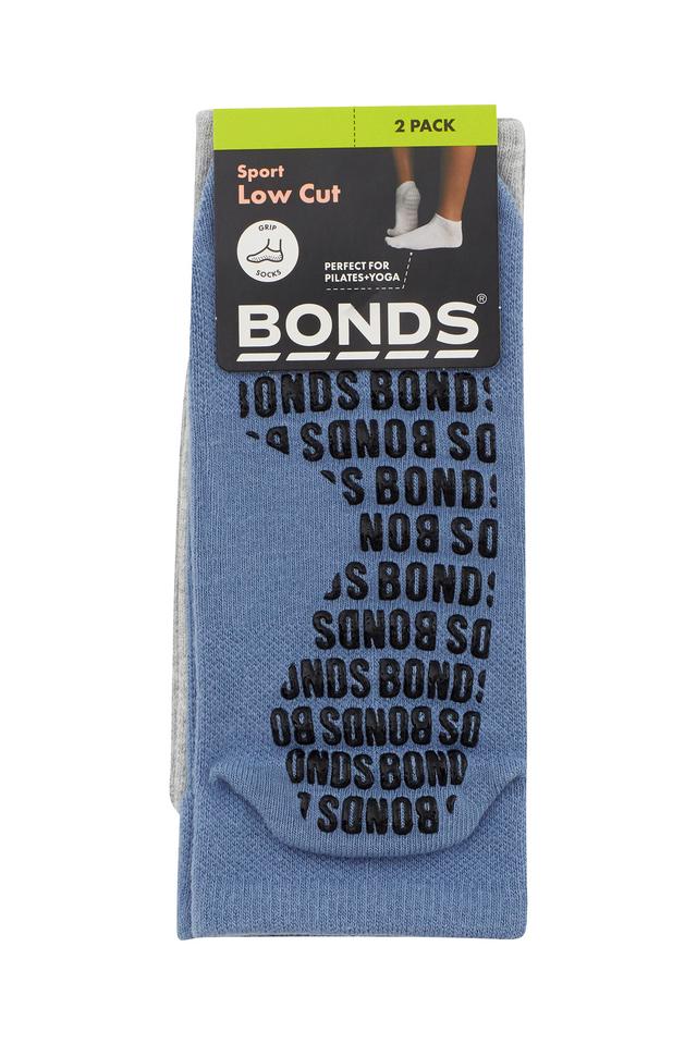 Womens Grip Low Cut Socks 2 Pack