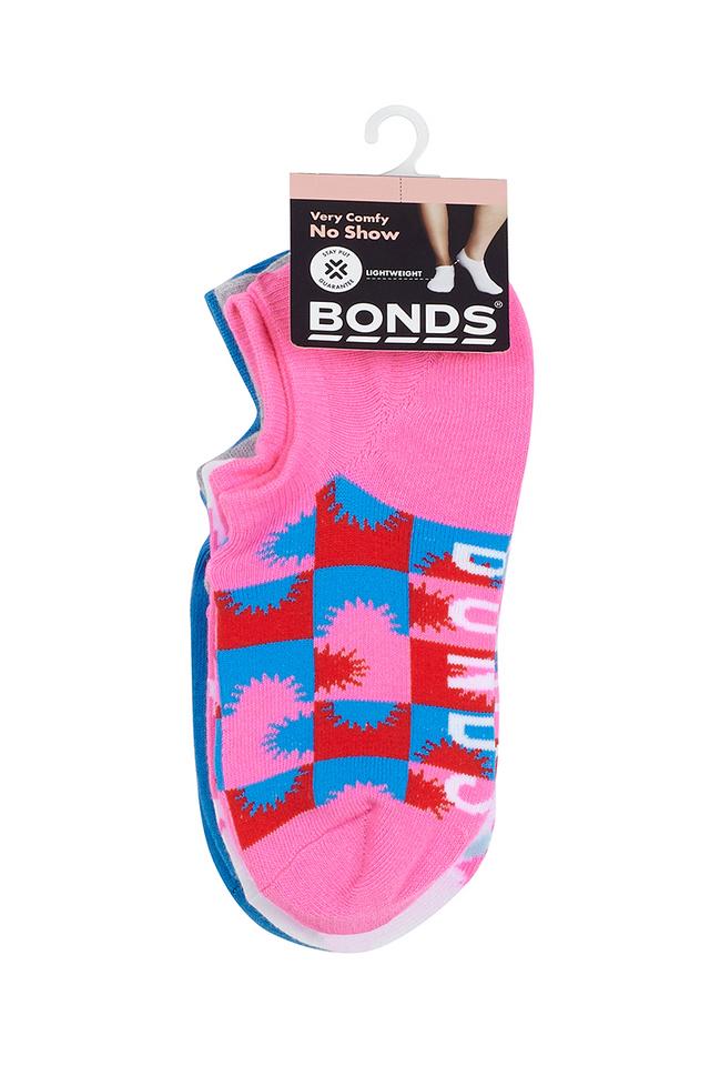 Womens Pattern No Show Socks 4 Pack