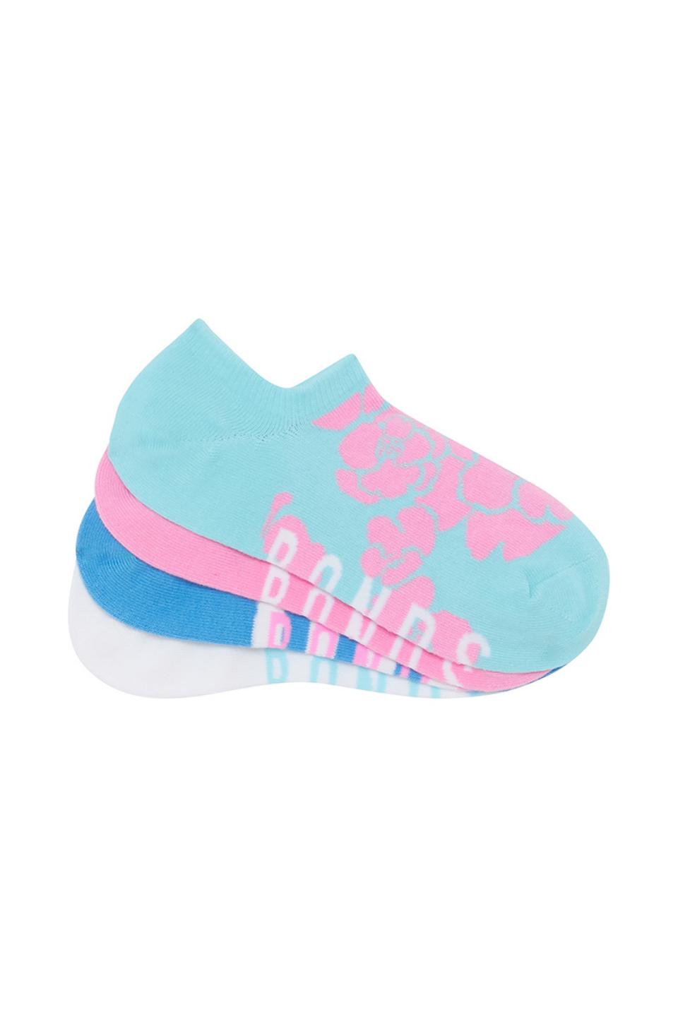 Womens Pattern No Show Socks 4 Pack