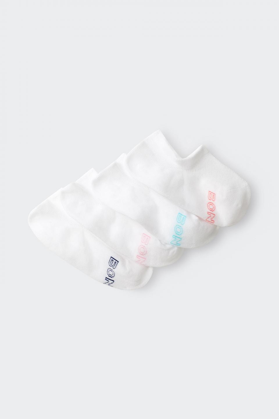 Womens Logo Light Sneaker Socks 4 Pack