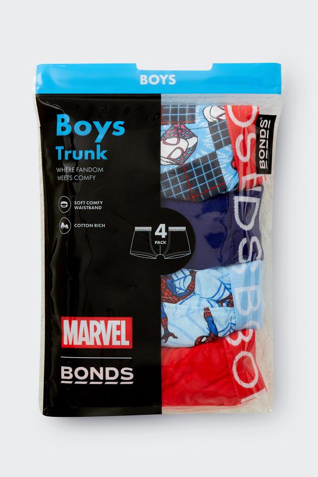 Marvel Bonds Boys 4 Pack Trunks