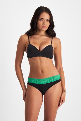 Match Its Lace Top Cheeky (Black/Jardin)