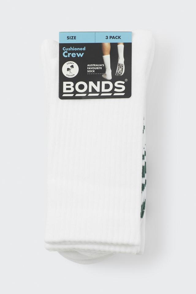 Mens Logo Cushioned Crew Socks 3 Pack