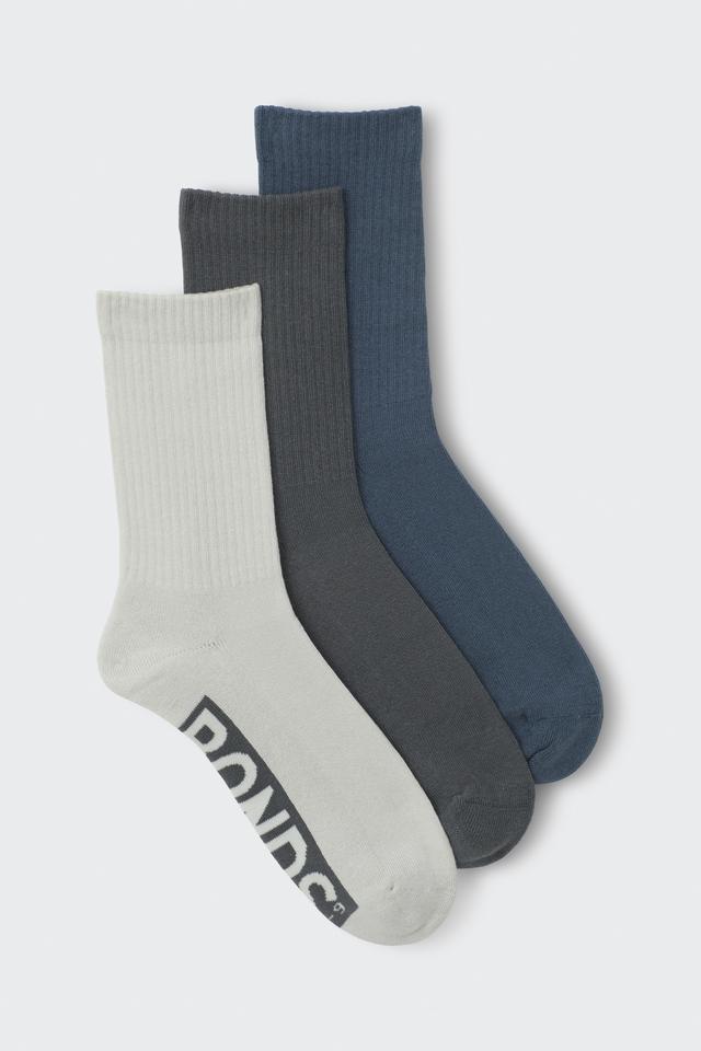 Mens Logo Cushioned Crew Socks 3 Pack