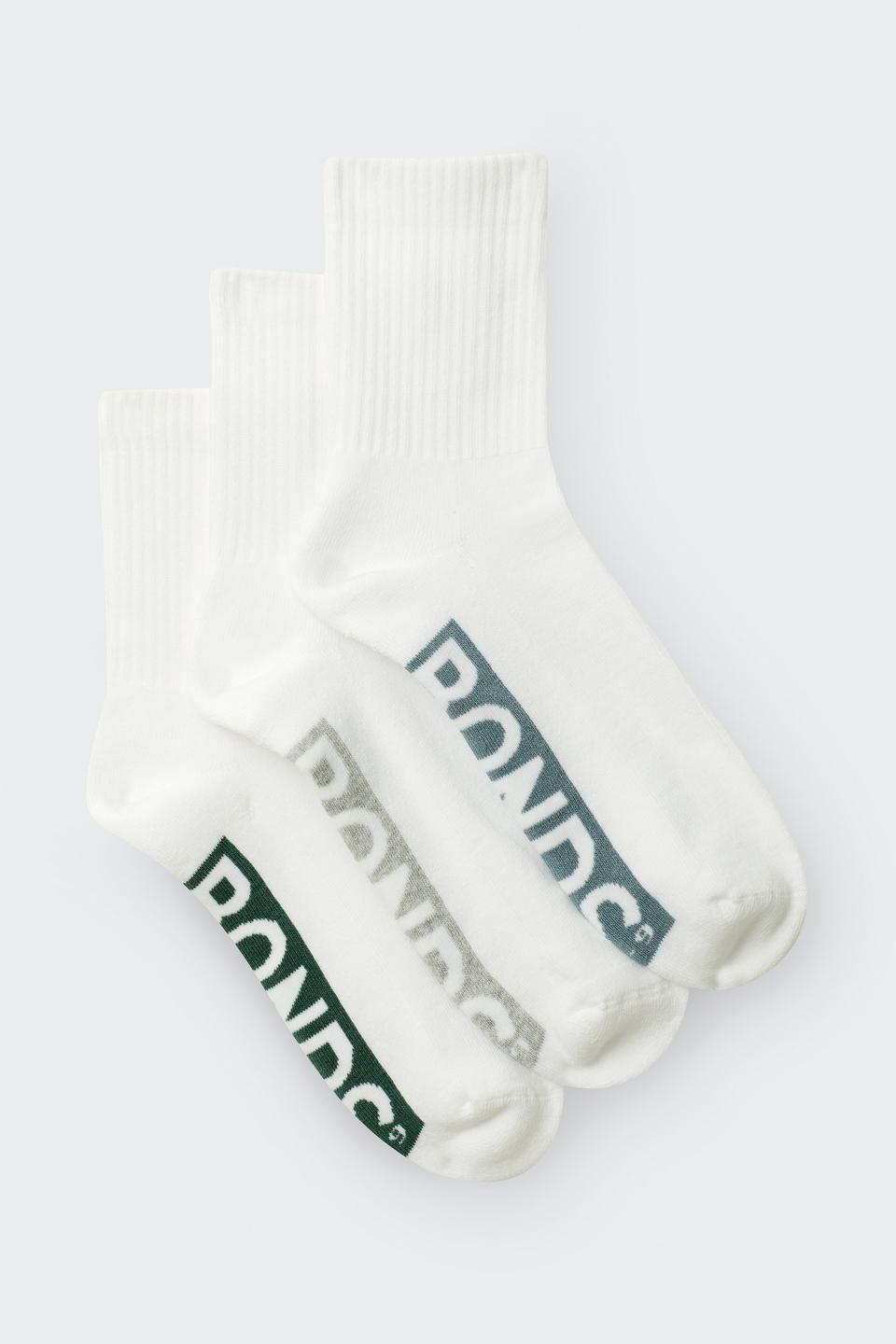 Mens Logo Cushioned Half Crew Socks 3 Pack