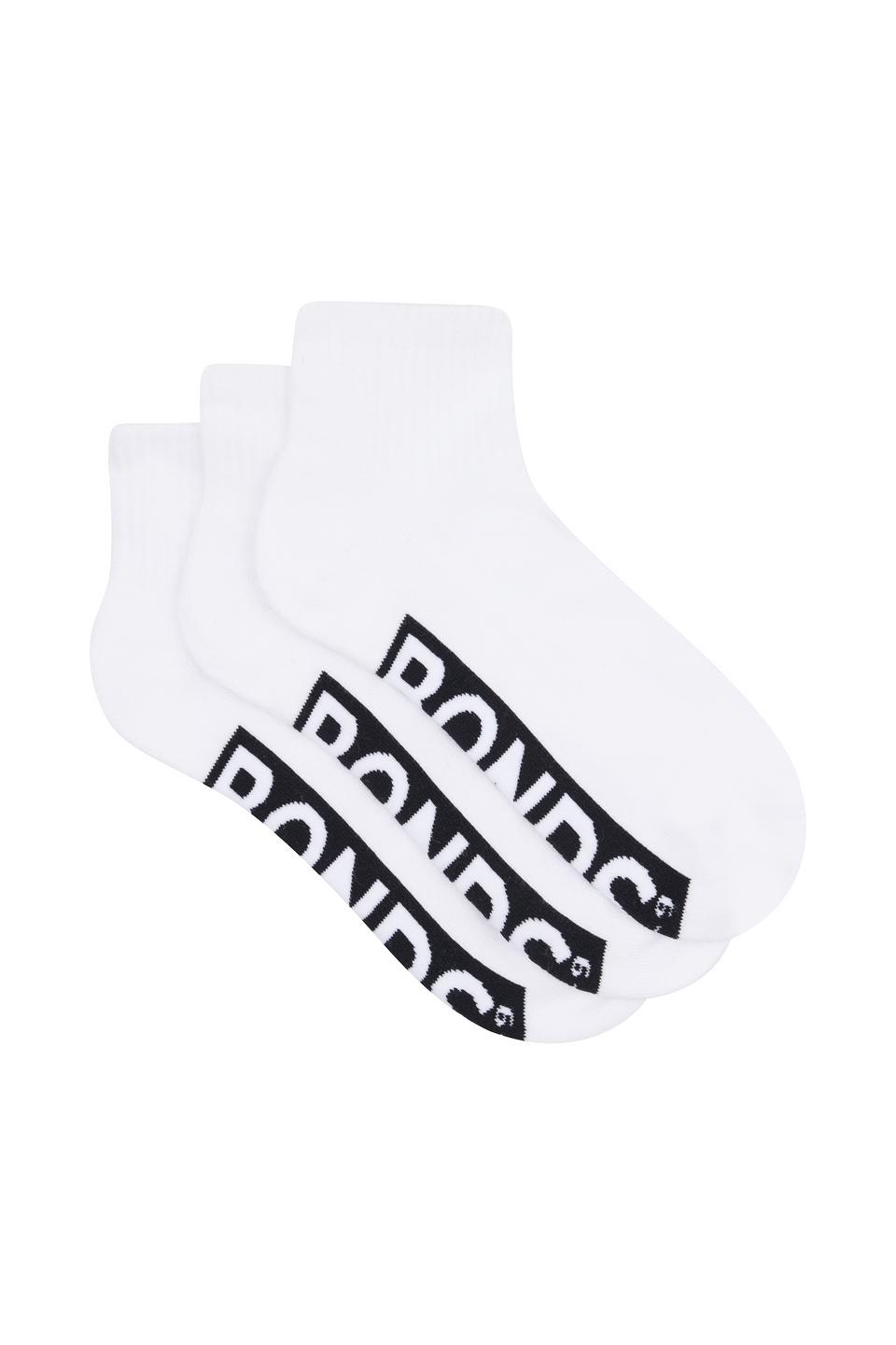 Mens Logo Cushioned Quarter Crew 3 Pack