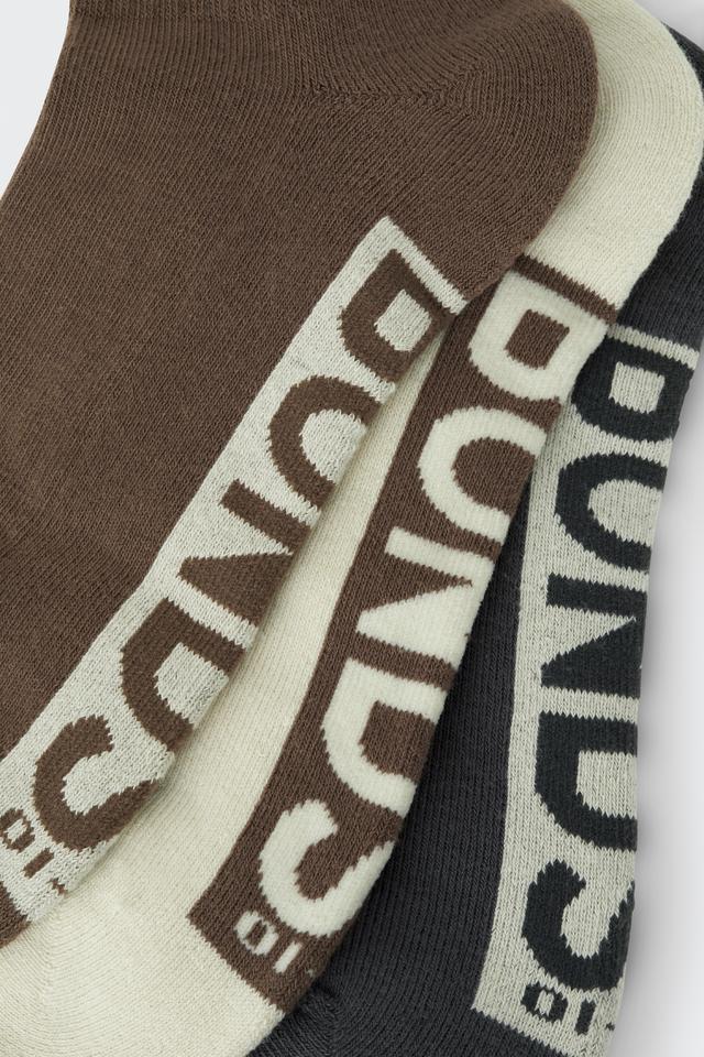 Mens Logo Cushioned Quarter Crew Socks 3 Pack